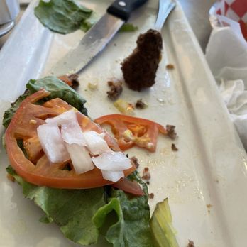 Texas Mesquite Grill - Me eating with no bun - Tex-Mex Near Me - Cypress, Texas