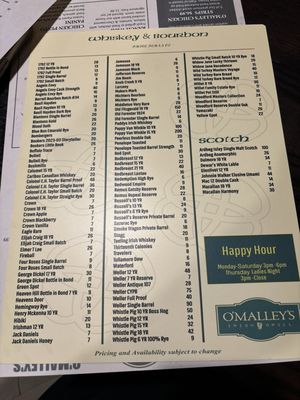 Menu photo 2 O’Malley’s Irish Grill Conway, AR Menu photo 2 O’Malley’s Irish Grill Conway, AR