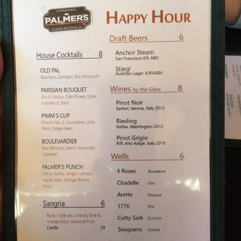 Palmer's - Happy Hour Drink Menu (as of 10/2016) - American Near Me - San Francisco, California Palmer's - Happy Hour Drink Menu (as of 10/2016) - American Near Me - San Francisco, California