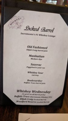 Menu photo 8 Locked Barrel Sacramento, CA