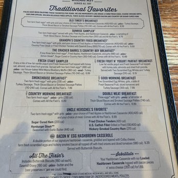 Cracker Barrel Old Country Store - Menu - Breakfast & Brunch Near Me - Knoxville, Tennessee Cracker Barrel Old Country Store - Menu - Breakfast & Brunch Near Me - Knoxville, Tennessee