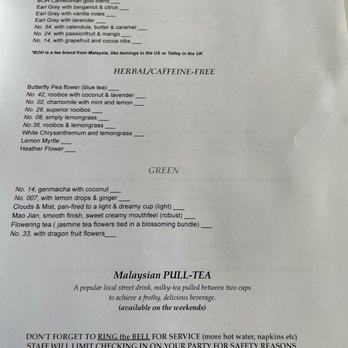 Malaya Tea Room - Menu - Tea Rooms Near Me - Alameda, California Malaya Tea Room - Menu - Tea Rooms Near Me - Alameda, California
