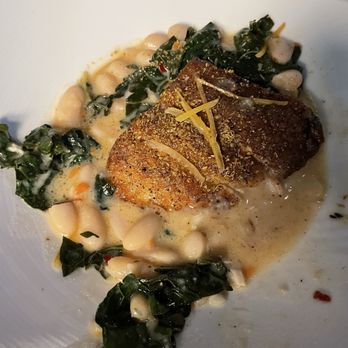 GusGus - Pan seared halibut with kale and white bean ragu - Bars Near Me - Saint Paul, Minnesota GusGus - Pan seared halibut with kale and white bean ragu - Bars Near Me - Saint Paul, Minnesota