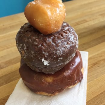 Christy's Donuts - Chocolate glazed (bottom) with chocolate cake (middle) and donut hole! - Donuts Near Me - Houston, Texas Christy's Donuts - Chocolate glazed (bottom) with chocolate cake (middle) and donut hole! - Donuts Near Me - Houston, Texas