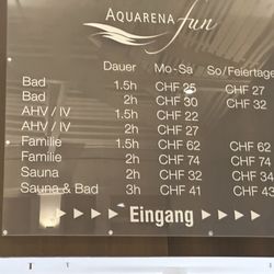 Aquarena Sauna - It costs more on Sundays