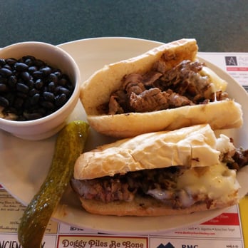Metro Diner - Philly Cheese Steak with Black Beans N Rice - American Near Me - St. Augustine, Florida