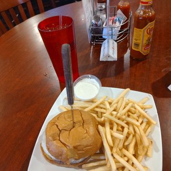 Curley's Cafe - Cheeseburger, fries, blue cheese dressing for dip for the fries, wooder. - American Near Me - Signal Hill, California Curley's Cafe - Cheeseburger, fries, blue cheese dressing for dip for the fries, wooder. - American Near Me - Signal Hill, California