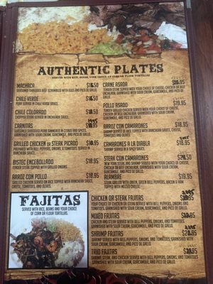 Menu photo 2 Don Sombrero Mexican Restaurant Bodfish, CA