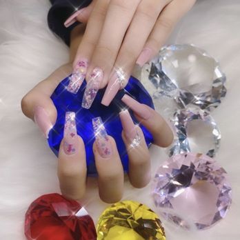 Diamond Nail Bar - Shop photo of the her birthday nails :) - Nail Salons Near Me - San Jose, California Diamond Nail Bar - Shop photo of the her birthday nails :) - Nail Salons Near Me - San Jose, California