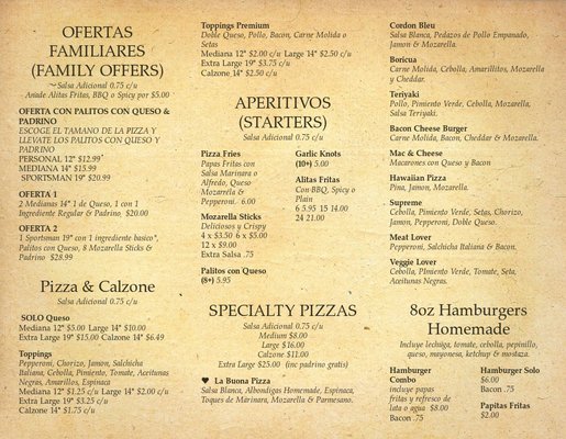 Menu photo 1 La Buona Pizza Rio Grande, PR Menu photo 1 La Buona Pizza Rio Grande, PR