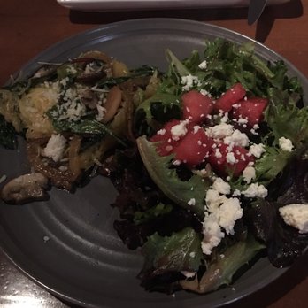 Civil Libation - Spaghetti squash pasta with salad (which had feta and watermelon, yum!) - New American Near Me - Virginia Beach, Virginia Civil Libation - Spaghetti squash pasta with salad (which had feta and watermelon, yum!) - New American Near Me - Virginia Beach, Virginia