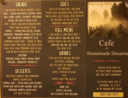 Menu photo 4 Morning Mist Cafe Gatlinburg, TN