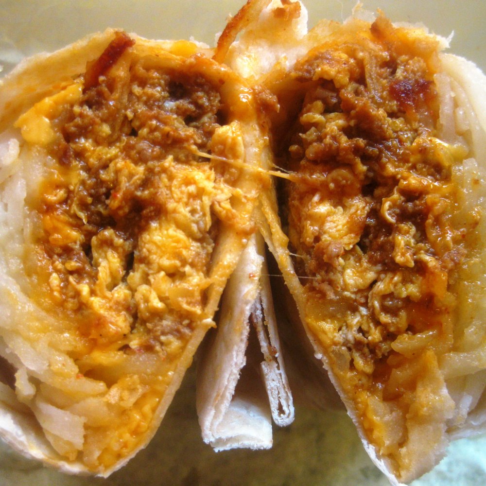 Tom's - Pasadena - Breakfast Burrito - Chorizo con Huevo - Burgers Near Me - Pasadena, California Tom's - Pasadena - Breakfast Burrito - Chorizo con Huevo - Burgers Near Me - Pasadena, California