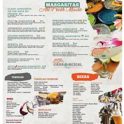 Casa Mezcal - Drink Menu - Margaritas, Tequilas, Beers