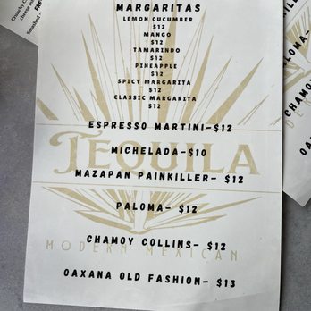 Tequila Modern Mexican - Menu - Mexican Near Me - Cincinnati, Ohio