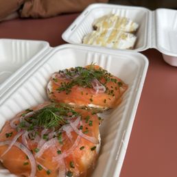 Lox bagel and sweet and spicy Lox bagel and sweet and spicy
