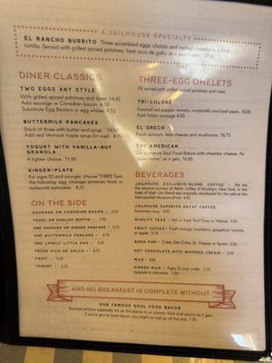 Menu photo 8 Jailhouse Cafe Moab, UT