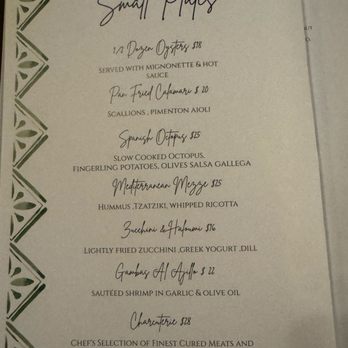 ERA - Current Food menu Sept 2025 - Cocktail Bars Near Me - New York, New York