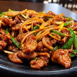 Mongolian beef with extra beef. Mongolian beef with extra beef.