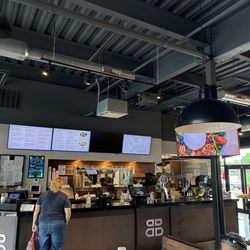 Burger and bowl