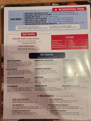 Menu photo 7 Mo's Egg House Temecula, CA