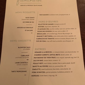 Frenchette - Lunch menu - Brasseries Near Me - New York, New York Frenchette - Lunch menu - Brasseries Near Me - New York, New York