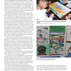 International Children's School - International Children's School featured in South Burlington Life Magazine.