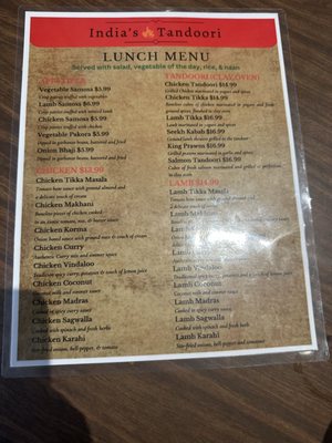 Menu photo 1 India's Tandoori Burbank, CA Menu photo 1 India's Tandoori Burbank, CA