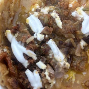 Taco Grill - My huevos rancheros with chorizo at the top - Mexican Near Me - Westminster, California