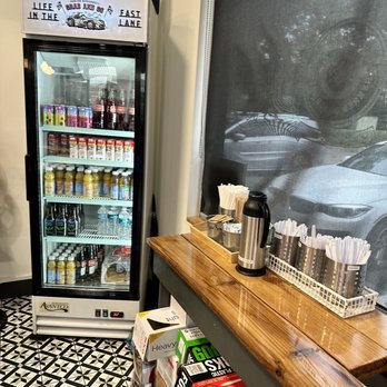 Parlor Doughnuts - Condiments station and cooler - Coffee & Tea Near Me - Fruit Cove, Florida Parlor Doughnuts - Condiments station and cooler - Coffee & Tea Near Me - Fruit Cove, Florida