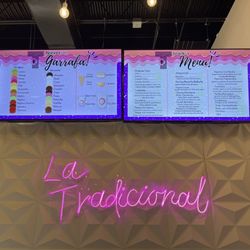 La Tradicional Nieves De Garrafa - View of menu as you walk in!