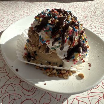 Rick's Dessert Diner - Ordered a brownie sundae. This is what we got. I think they were confused. - Desserts Near Me - Sacramento, California Rick's Dessert Diner - Ordered a brownie sundae. This is what we got. I think they were confused. - Desserts Near Me - Sacramento, California