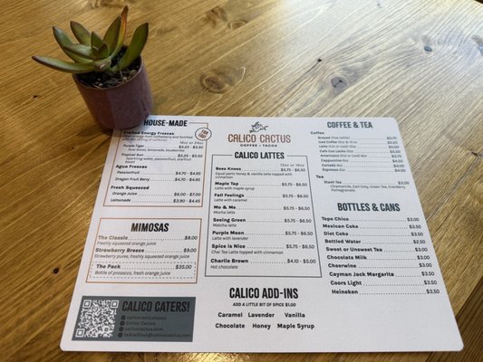 Menu photo 4 Calico Cactus Jacksonville, FL
