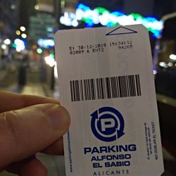 Parking Alfonso El Sabio - Ticket