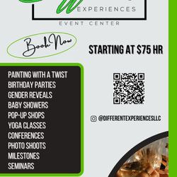 Different Experiences Event Center - Open house Wednesday from 11am -4pm
