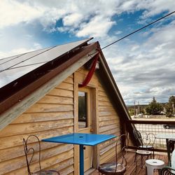 Zuma Natural Foods - One of several dining sets on the roof patio