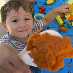 My Happydays Childcare - The kids live enjoy the homemade pumpkin sensory play dough