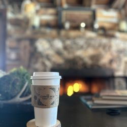 The Coffee Pot Bakery Cafe - Yummy coffee at home by the fireplace = perfection