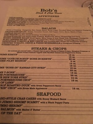 Menu photo 8 Bob's Steak & Chop House Dallas, TX Menu photo 8 Bob's Steak & Chop House Dallas, TX