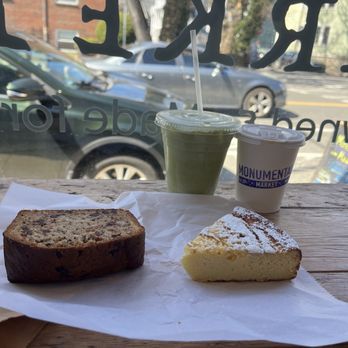 Monumental Market - Banana Chocolate Chip Bread and orange ricotta cake slice - Bakeries Near Me - Boston, Massachusetts Monumental Market - Banana Chocolate Chip Bread and orange ricotta cake slice - Bakeries Near Me - Boston, Massachusetts