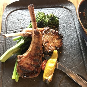 Agora Tysons - Lamb Chops served with brocollini - Mediterranean Near Me - Tysons, Virginia