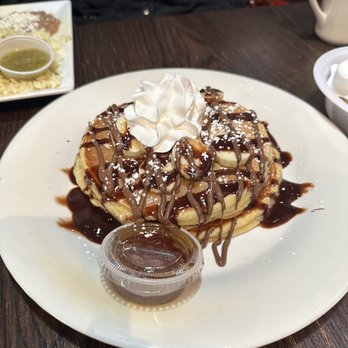 Mex Cocina Cafe - Banana and Nutella Pancakes - Desserts Near Me - Burbank, California Mex Cocina Cafe - Banana and Nutella Pancakes - Desserts Near Me - Burbank, California