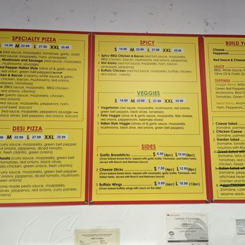 i Pizza - a menu for a pizza restaurant - Pizza Near Me - Newark, California