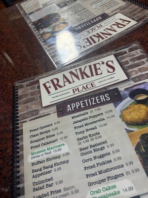 Menu photo 2 Frankie’s Place Lake City, FL