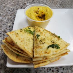 One Stop Market & Greek Kouzina - housemate humus and pirate plate.  delish!
