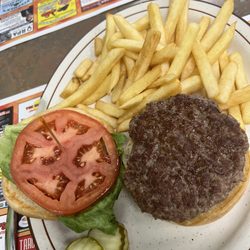 Johns Family Restaurant - Burger and fries!