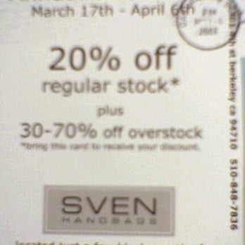 Sven Design - Yo, Yelpers!  Please copy and paste paste card and take postcard copy to Sven!  Tell them I sent you! - Leather Goods Near Me - Berkeley, California