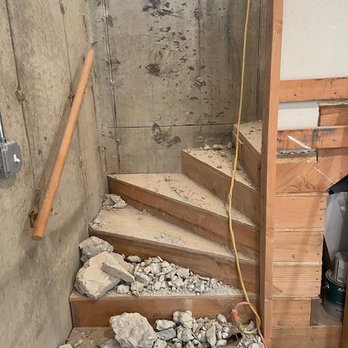 G Salzman Basement Remodeling - Old scary staircase. - General Contractors Near Me - Centereach, New York