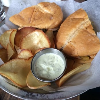 Raizes - Grilled chicken sandwich and yuca chips - Portuguese Near Me - Brooklyn, New York