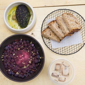 Destroyer - Avocado confit w/ toast & blueberry, lime, black currant and elderflower (yogurt). - New American Near Me - Culver City, California